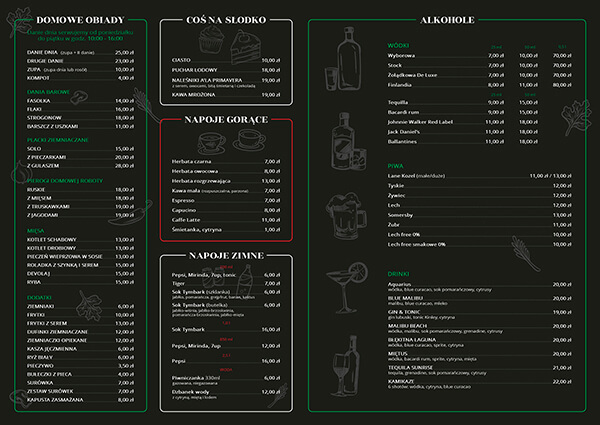 Menu2 Pizzeria Primavera w Limanowej